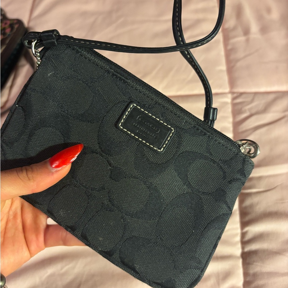 Coach Black Wristlet Clutch